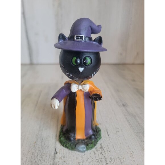 Halloween Bobble cat witch home decor trick or treater - Picture 1 of 6